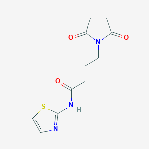 molecular formula C11H13N3O3S B12184192 4-(2,5-dioxopyrrolidin-1-yl)-N-(1,3-thiazol-2-yl)butanamide 