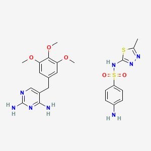 molecular formula C23H28N8O5S2 B1218420 Sulfamethizole mixture with trimethoprim CAS No. 79735-35-6