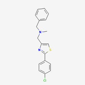 molecular formula C18H17ClN2S B12184207 Benzyl({[2-(4-chlorophenyl)-1,3-thiazol-4-yl]methyl})methylamine 