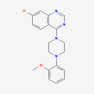 molecular formula C19H19BrN4O B12184221 7-Bromo-4-[4-(2-methoxyphenyl)piperazin-1-yl]quinazoline 