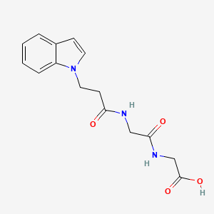 molecular formula C15H17N3O4 B12184301 N-[3-(1H-indol-1-yl)propanoyl]glycylglycine 
