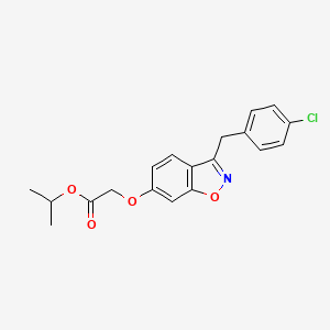 molecular formula C19H18ClNO4 B12184340 Isopropyl 2-{[3-(4-chlorobenzyl)-1,2-benzisoxazol-6-yl]oxy}acetate 
