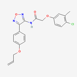 molecular formula C20H18ClN3O4 B12184357 2-(4-chloro-3-methylphenoxy)-N-{4-[4-(prop-2-en-1-yloxy)phenyl]-1,2,5-oxadiazol-3-yl}acetamide 