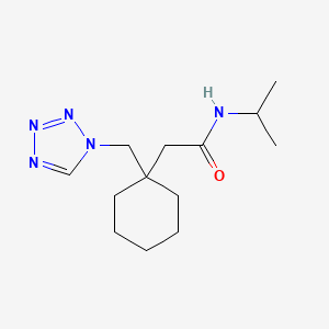 molecular formula C13H23N5O B12184369 N-(propan-2-yl)-2-[1-(1H-tetrazol-1-ylmethyl)cyclohexyl]acetamide 