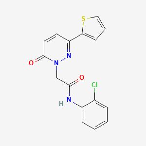 molecular formula C16H12ClN3O2S B12184371 N-(2-chlorophenyl)-2-(6-oxo-3-(thiophen-2-yl)pyridazin-1(6H)-yl)acetamide 