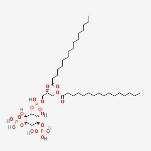 [(2R)-2-hexadecanoyloxy-3-[hydroxy-[(2R,3R,5S,6R)-2,4,6-trihydroxy-3,5-diphosphonooxycyclohexyl]oxyphosphoryl]oxypropyl] hexadecanoate