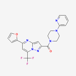 [5-(2-Furanyl)-7-(trifluoromethyl)-2-pyrazolo[1,5-a]pyrimidinyl]-[4-(2-pyridinyl)-1-piperazinyl]methanone