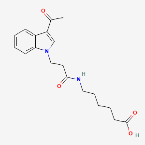 molecular formula C19H24N2O4 B12184455 6-{[3-(3-acetyl-1H-indol-1-yl)propanoyl]amino}hexanoic acid 