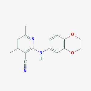 2-(2,3-Dihydro-1,4-benzodioxin-6-ylamino)-4,6-dimethyl-3-pyridinecarbonitrile