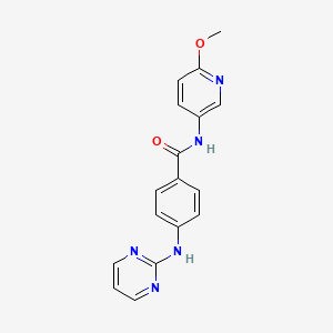 molecular formula C17H15N5O2 B12184524 N-(6-methoxypyridin-3-yl)-4-(pyrimidin-2-ylamino)benzamide 