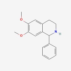 molecular formula C17H19NO2 B1218454 6,7-Dimethoxy-1-phenyl-1,2,3,4-tetrahydroisoquinoline CAS No. 4118-36-9