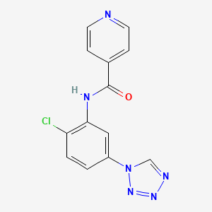 molecular formula C13H9ClN6O B12184540 N-[2-chloro-5-(1H-tetrazol-1-yl)phenyl]pyridine-4-carboxamide 