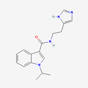 molecular formula C17H20N4O B12184566 N~3~-[2-(1H-imidazol-5-yl)ethyl]-1-isopropyl-1H-indole-3-carboxamide 