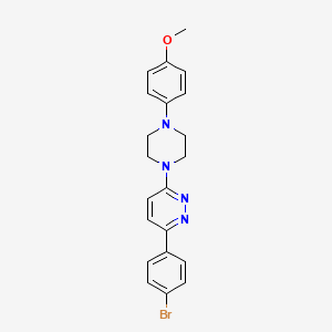 molecular formula C21H21BrN4O B12184576 3-(4-Bromophenyl)-6-[4-(4-methoxyphenyl)piperazin-1-yl]pyridazine 