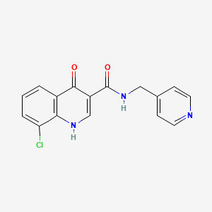 molecular formula C16H12ClN3O2 B12184607 8-chloro-4-hydroxy-N-(pyridin-4-ylmethyl)quinoline-3-carboxamide 