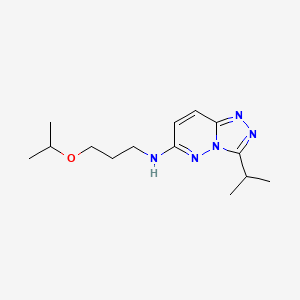 molecular formula C14H23N5O B12184648 3-(propan-2-yl)-N-[3-(propan-2-yloxy)propyl][1,2,4]triazolo[4,3-b]pyridazin-6-amine 