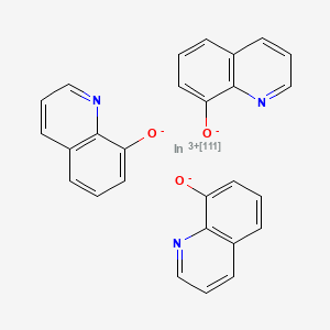 molecular formula C27H18InN3O3 B1218466 Tris(8-quinolinolato)indium-(111)in CAS No. 65389-08-4