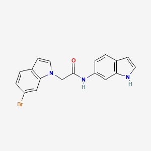molecular formula C18H14BrN3O B12184702 2-(6-bromo-1H-indol-1-yl)-N-(1H-indol-6-yl)acetamide 