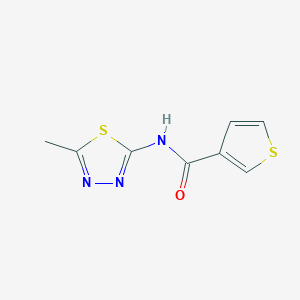 molecular formula C8H7N3OS2 B12184704 N-(5-methyl-1,3,4-thiadiazol-2-yl)thiophene-3-carboxamide 