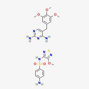 molecular formula C23H28N8O6S2 B1218471 Co-Soltrim CAS No. 63749-94-0