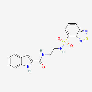 molecular formula C17H15N5O3S2 B12184728 N-{2-[(2,1,3-benzothiadiazol-4-ylsulfonyl)amino]ethyl}-1H-indole-2-carboxamide 