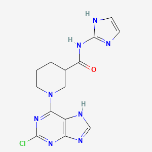 molecular formula C14H15ClN8O B12184760 C14H15ClN8O 
