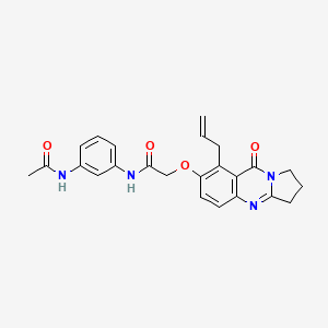molecular formula C24H24N4O4 B12184800 N-[3-(acetylamino)phenyl]-2-{[9-oxo-8-(prop-2-en-1-yl)-1,2,3,9-tetrahydropyrrolo[2,1-b]quinazolin-7-yl]oxy}acetamide 