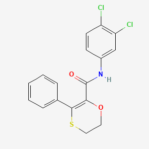 molecular formula C17H13Cl2NO2S B12184826 N-(3,4-dichlorophenyl)-3-phenyl-5,6-dihydro-1,4-oxathiine-2-carboxamide 