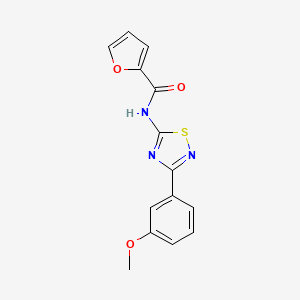 molecular formula C14H11N3O3S B12184849 N-[3-(3-methoxyphenyl)-1,2,4-thiadiazol-5-yl]furan-2-carboxamide 