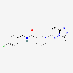 molecular formula C19H21ClN6O B12184858 N-(4-chlorobenzyl)-1-(3-methyl[1,2,4]triazolo[4,3-b]pyridazin-6-yl)piperidine-3-carboxamide 