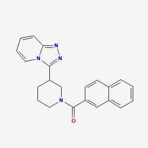 molecular formula C22H20N4O B12184871 Naphthalen-2-yl[3-([1,2,4]triazolo[4,3-a]pyridin-3-yl)piperidin-1-yl]methanone 