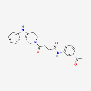 molecular formula C23H23N3O3 B12184906 N-(3-acetylphenyl)-4-oxo-4-(1,3,4,5-tetrahydro-2H-pyrido[4,3-b]indol-2-yl)butanamide 