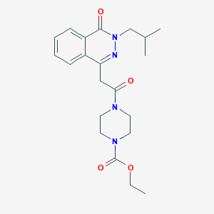 molecular formula C21H28N4O4 B12184912 Ethyl 4-{[3-(2-methylpropyl)-4-oxo-3,4-dihydrophthalazin-1-yl]acetyl}piperazine-1-carboxylate 