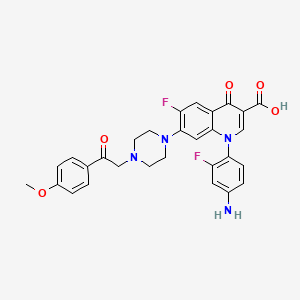 7-[4-(4-Methoxyphenacyl)piperazino]-1-(2-fluoro-4-aminophenyl)-4-oxo-6-fluoro-1,4-dihydroquinoline-3-carboxylic acid
