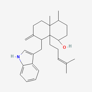 8-(1H-Indol-3-ylmethyl)-4,4a-dimethyl-7-methylene-8a-(4-methyl-3-pentenyl)decahydro-1-naphthalenol