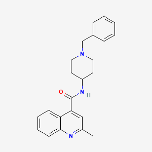 molecular formula C23H25N3O B12184974 N-(1-benzyl-4-piperidyl)-2-methyl-4-quinolinecarboxamide 