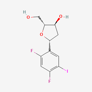 (2R,3S,5R)-5-(2,4-difluoro-5-iodo-phenyl)-2-(hydroxymethyl)tetrahydrofuran-3-ol