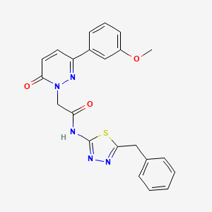 molecular formula C22H19N5O3S B12185007 N-[(2E)-5-benzyl-1,3,4-thiadiazol-2(3H)-ylidene]-2-[3-(3-methoxyphenyl)-6-oxopyridazin-1(6H)-yl]acetamide 