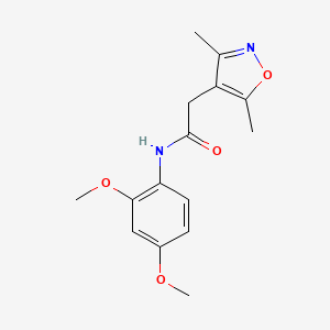 molecular formula C15H18N2O4 B12185015 N-(2,4-dimethoxyphenyl)-2-(3,5-dimethyl-1,2-oxazol-4-yl)acetamide 