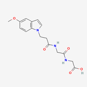 molecular formula C16H19N3O5 B12185030 N-[3-(5-methoxy-1H-indol-1-yl)propanoyl]glycylglycine 