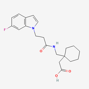 molecular formula C20H25FN2O3 B12185051 [1-({[3-(6-fluoro-1H-indol-1-yl)propanoyl]amino}methyl)cyclohexyl]acetic acid 