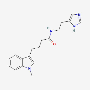 molecular formula C18H22N4O B12185054 N-[2-(1H-imidazol-5-yl)ethyl]-4-(1-methyl-1H-indol-3-yl)butanamide 