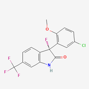 molecular formula C16H10ClF4NO2 B1218510 (R)-(-)-BMS 204352 
