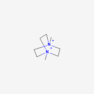 molecular formula C8H18N2+2 B12185109 1,4-Dimethyl-1lambda(5),4lambda(5)-diazabicyclo(2.2.2)octane CAS No. 14870-72-5