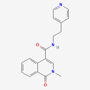 molecular formula C18H17N3O2 B12185119 2-methyl-1-oxo-N-[2-(pyridin-4-yl)ethyl]-1,2-dihydroisoquinoline-4-carboxamide 