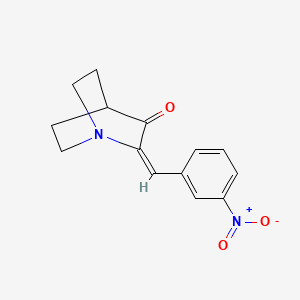 molecular formula C14H14N2O3 B1218512 2-(3-Nitro-benzylidene)-1-aza-bicyclo[2.2.2]octan-3-one 