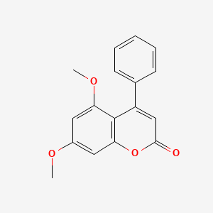 molecular formula C17H14O4 B12185132 5,7-Dimethoxy-4-phenylchromen-2-one 
