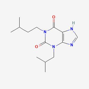 molecular formula C14H22N4O2 B1218517 1-Isoamyl-3-isobutylxanthine CAS No. 63908-26-9