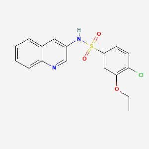 molecular formula C17H15ClN2O3S B12185177 4-chloro-3-ethoxy-N-(3-quinolinyl)benzenesulfonamide 