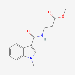 molecular formula C14H16N2O3 B12185197 methyl N-[(1-methyl-1H-indol-3-yl)carbonyl]-beta-alaninate 
